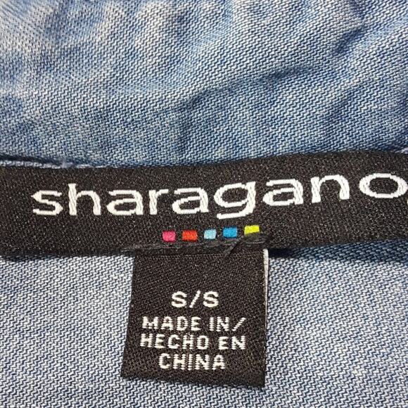 Women Sz S Chambray Blue Fairy Grunge Tencel Soft Pockets V-Neck Casual Dress - Picture 4 of 13